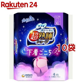 ソフィ 超熟睡 ショーツ 特に多い夜用 XL 生理用ナプキン(4個入*10袋セット)【ソフィ】