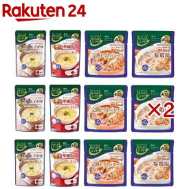 からだシフト 糖質コントロール お粥2種 ＆ 満足スープ2種アソート(12個セット×2セット)【からだシフト】