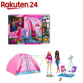 バービー かわいいピンクのテントとキャンプセット(人形2体、プレイセット) HGC18(1セット)【バービー(Barbie)】[人形遊び 女の子おもちゃ きせかえ ままごと ごっこ]