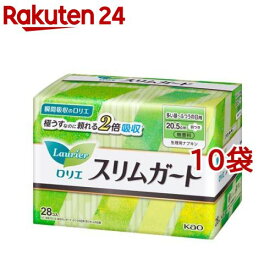 ロリエ スリムガード 多い昼〜ふつうの日用 羽根つき(28個入*10袋セット)【ロリエ】