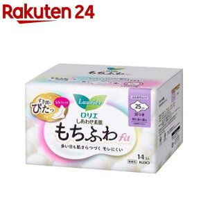ロリエしあわせ素肌 もちふわfit 特に多い昼用25cm 羽つき(14個入)【ロリエ】