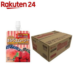 まるでスムージー ベリーミックス＆ピーチ味 パウチ(150g*24個入)【ハウスウェルネスフーズ】[ハウス 鉄分 ビタミン 食物繊維 カルシウム 健康]