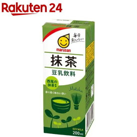 マルサン 豆乳飲料 抹茶(200ml×24本セット)【マルサン】[健康 イソフラボン コレステロール]