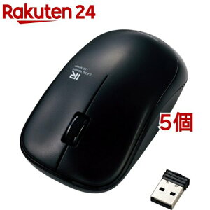 �G���R�� ���C�����X�}�E�X 3�{�^�� BlueLED 2.4GHz ���� �V�����g���[ M-FIR08DRBK(5�Z�b�g)�y�G���R��(ELECOM)�z