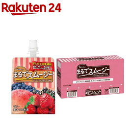 まるでスムージー ベリーミックス＆ピーチ味(150g×6個)[ハウス ヘルシー おやつ 朝食 鉄分ビタミンC 栄養補給]