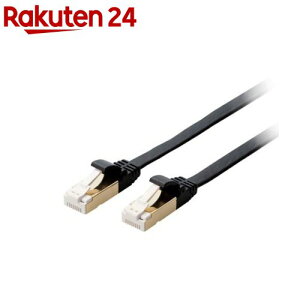 �G���R�� LAN�P�[�u�� Cat7 �ܐ܂�h�~ �t���b�g 10m �u���b�N ECLD-TWSFT�^BK10(1��)