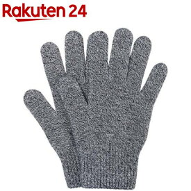 福徳産業 綿手袋 抗菌糸で編んだ肌にやさしい綿てぶくろ 杢グレー L-001-HG(1双)