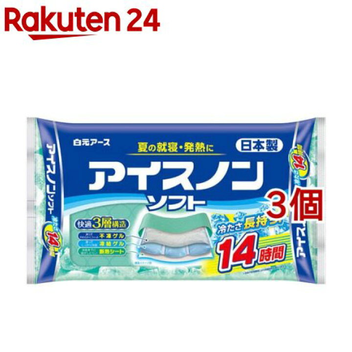 楽天市場】アイスノン ソフト(3個セット)【アイスノン】[熱中症対策 