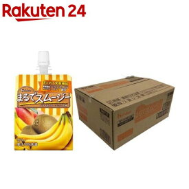 まるでスムージー バナナ＆フルーツミックス味 パウチ(150g*24個入)[ハウス 鉄分 ビタミン 食物繊維 カルシウム 健康]