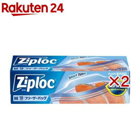 ジップロック フリーザーバッグ M 通常品(18枚入×2セット)【Ziploc(ジップロック)】