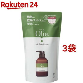 パックスオリー ヘアコンディショナー 詰替用(400ml*3袋セット)【パックスオリー】[オリーブ 地肌ケア 敏感肌 頭皮]