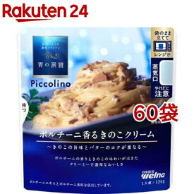 青の洞窟 Piccolino ポルチーニ香るきのこクリーム(120g*60袋セット)【青の洞窟】