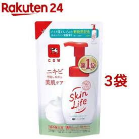 スキンライフ 薬用泡のふんわり洗顔 詰替用(140ml*3袋セット)【スキンライフ】