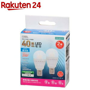 LED�d�� ���` E17 40�`���� �����F LDA4D-G-E17 IS51 2P(2��)�yOHM�z