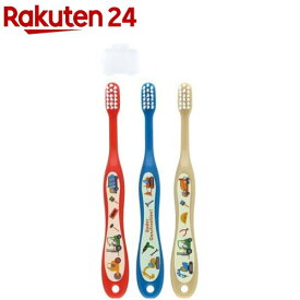 歯ブラシ 子供 キャラクター キャップ付 3-5才 3本 はたらくクルマ TB5ST(3本入)