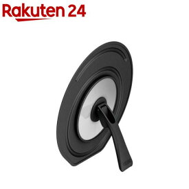 サーモス 折りたたみスタンド式フタ 20cm／24cm対応 ブラック KLC-002 BK(1個)【サーモス(THERMOS)】