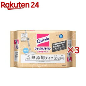 クイックルワイパー 立体吸着ウエットシート 無添加タイプ(24枚入×3セット)【クイックル】