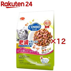 コンボ キャット 肥満が気になる猫用 まぐろ味・かつお節・かつおチップ添え(600g×12セット)