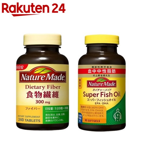 楽天市場 ネイチャーメイド スーパーフィッシュオイル ダイエタリーファイバーセット 1セット ネイチャーメイド Nature Made 楽天24