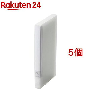 エレコム BLu-ray/DVD/CD用ディスクファイル 24枚収納 CCD-FB24CR(5個セット)【エレコム(ELECOM)】