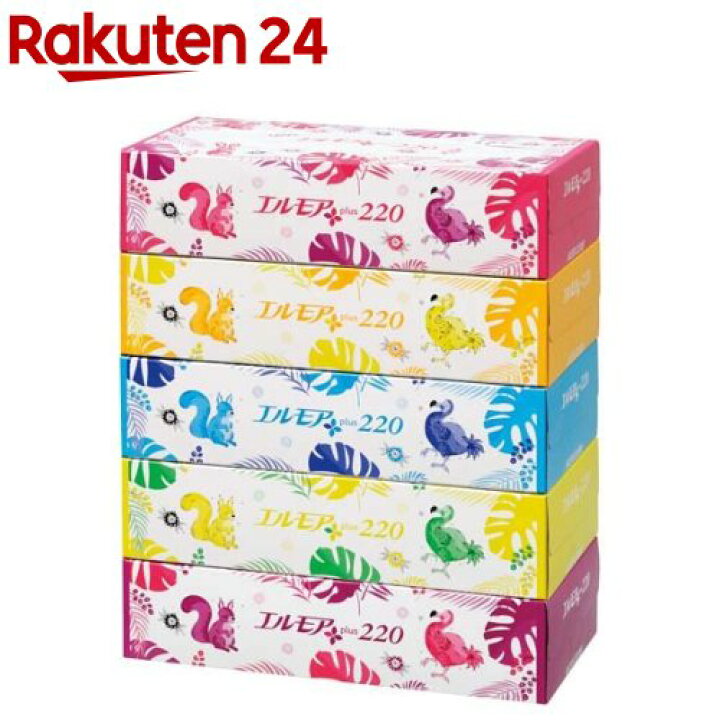楽天市場】エルモア プラスティシュー(440枚(220組)*5個入)【エルモア 