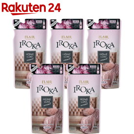 フレア フレグランス IROKA 柔軟剤 ホームリュクス パウダリー ピオニー 詰め替え(480ml*5袋セット)【フレアフレグランスIROKA】