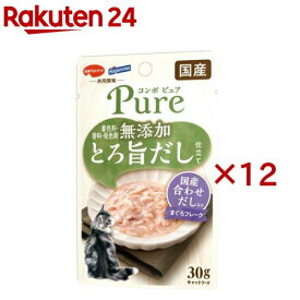 コンボ ピュア キャット パウチ まぐろ 国産合わせだし入り(30g×12セット)【コンボピュアP】