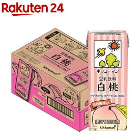 キッコーマン 豆乳飲料 白桃(200ml*18本入)【キッコーマン】