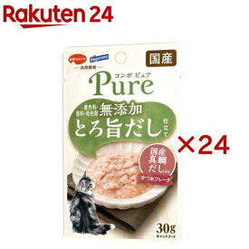 コンボ ピュア キャット パウチ かつお 国産真鯛だし入り(30g×24セット)【コンボピュアP】