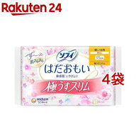 ソフィ はだおもい 極うすスリム 175 軽い日用 羽なし 17.5cm unicharm Sofy(34枚入*4コセット)【ソフィ…