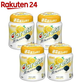 クロレッツ炭フレッシュ レモンミント ボトル(112g×4セット)【クロレッツ】