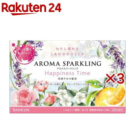 アロマスパークリング Happiness Time(12包入×3セット(1包30g))【バスクリン】