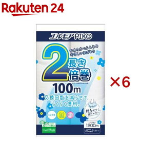 エルモア ピコ トイレットロール 2倍巻 花の香り シングル 100m(12ロール×6セット)【エルモア】