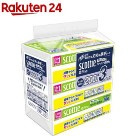 スコッティ ファイン ペーパーふきん サッとサッと(400枚(200組)×3個パック)【スコッティ(SCOTTIE)】