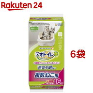 デオトイレ 複数ねこ用 消臭・抗菌シート(16枚入*6袋セット)【デオトイレ取替シート】
