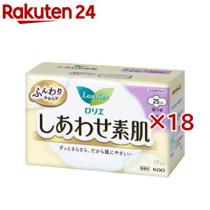 ロリエ しあわせ素肌 特に多い昼用 羽つき(17個入*18袋セット)【ロリエ】