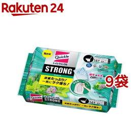 トイレクイックル ストロング トイレ掃除シート エクストラハーブ 詰替(16枚入*9袋セット)【クイックル】