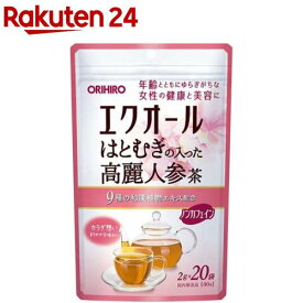 オリヒロ エクオールはとむぎの入った高麗人参茶(2g*20袋入)【オリヒロ】