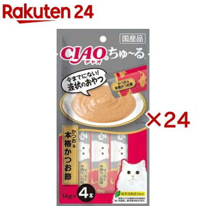 CIAO ちゅ〜る かつお&本格かつお節(4本入×24セット(1本14g))【ちゅ〜る】