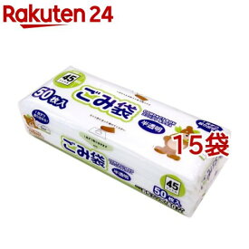 コンパクトボックスごみ袋 半透明 45L(50枚入*15袋セット)【オルディ】