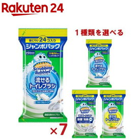 スクラビングバブル 流せるトイレブラシ 付け替え(24個入×7袋)