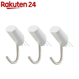 穴の目立たないピンフック ホワイト 耐荷重 2kg(3個入)【レック】