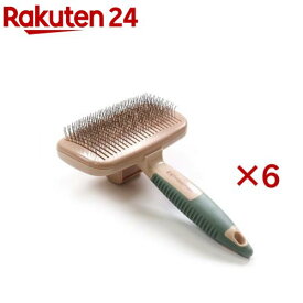 ペット美容室 掃除機能付きクッションスリッカーブラシ(6セット)