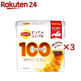リプトン ピュア＆シンプル ティーバック(100袋入×3セット)【リプトン(Lipton)】