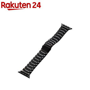 �G���R�� Apple Watch �o���h 44�^42mm �v���~�A���X�e�����X �u���b�N AW-44BDSS3BK(1��)�y�G���R��(ELECOM)�z