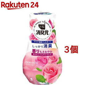 トイレの消臭元 幸せはこぶフェアリーローズ 芳香消臭剤 トイレ用(400ml*3コセット)【消臭元】