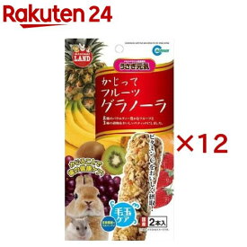 ミニマルランド うさぎ元気 かじってフルーツグラノーラ(2本入×12セット)【ミニマルランド】