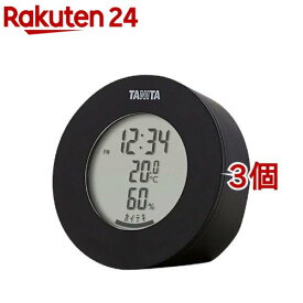 タニタ デジタル温湿度計 ブラック TT-585-BK(3個セット)【タニタ(TANITA)】