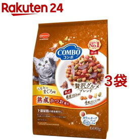 コンボ キャット まぐろ味・熟成かつお添え(600g*3袋セット)【コンボ(COMBO)】