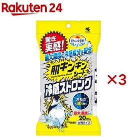 熱中対策 肌キンキンシート 冷感ストロング 無香料(20枚入×3セット)【熱中対策】